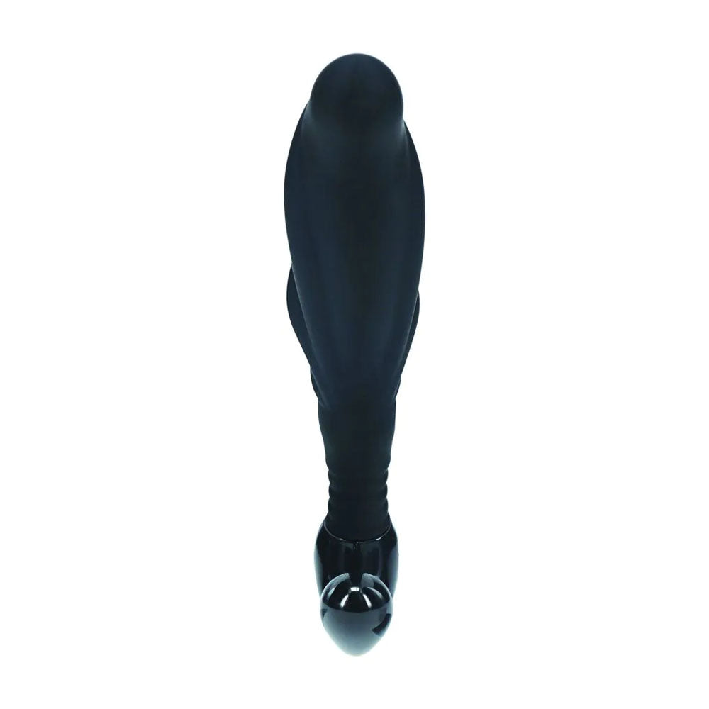 LEVELZ Rippled with Hard Loop Prostate Massager - Large - Black Large Prostate Massager-LVL02-0026BLK