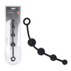 LEVELZ Curved Silicone Anal Beads - Black - Black 29.5 cm Anal Beads-LVL02-0037BLK