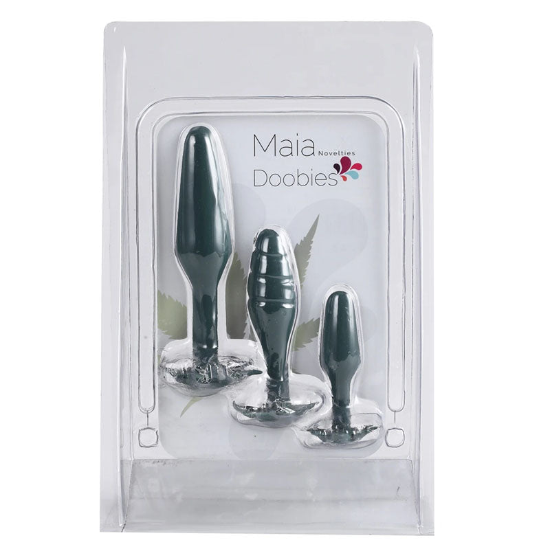 Maia Doobies - Hemp Green Butt Plugs - Set of 3 Sizes-MA2004-LF