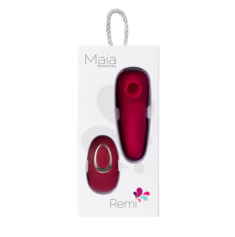 Maia Remi - Red USB Rechargeable Panty Vibe with Suction-MA2107