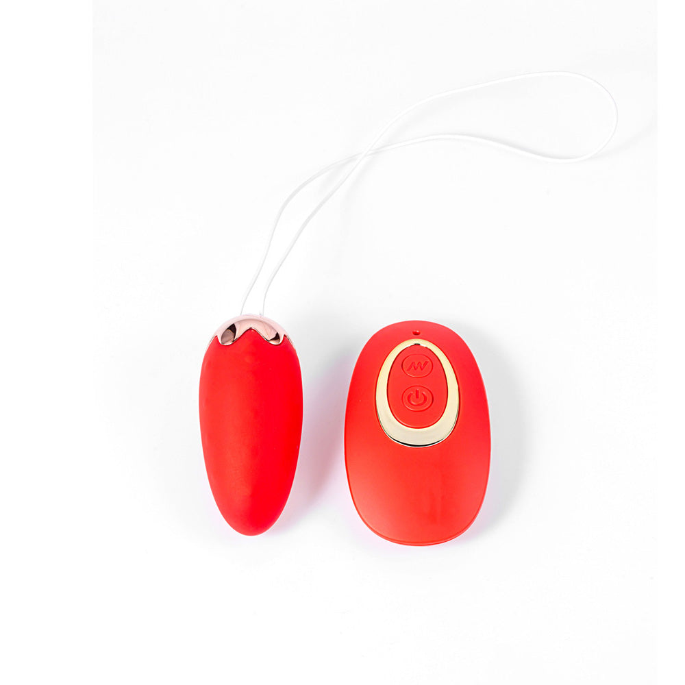 Maia SHORTCAKE - Red USB Rechargeable Vibrating Egg with Wireless Remote-MA22-04