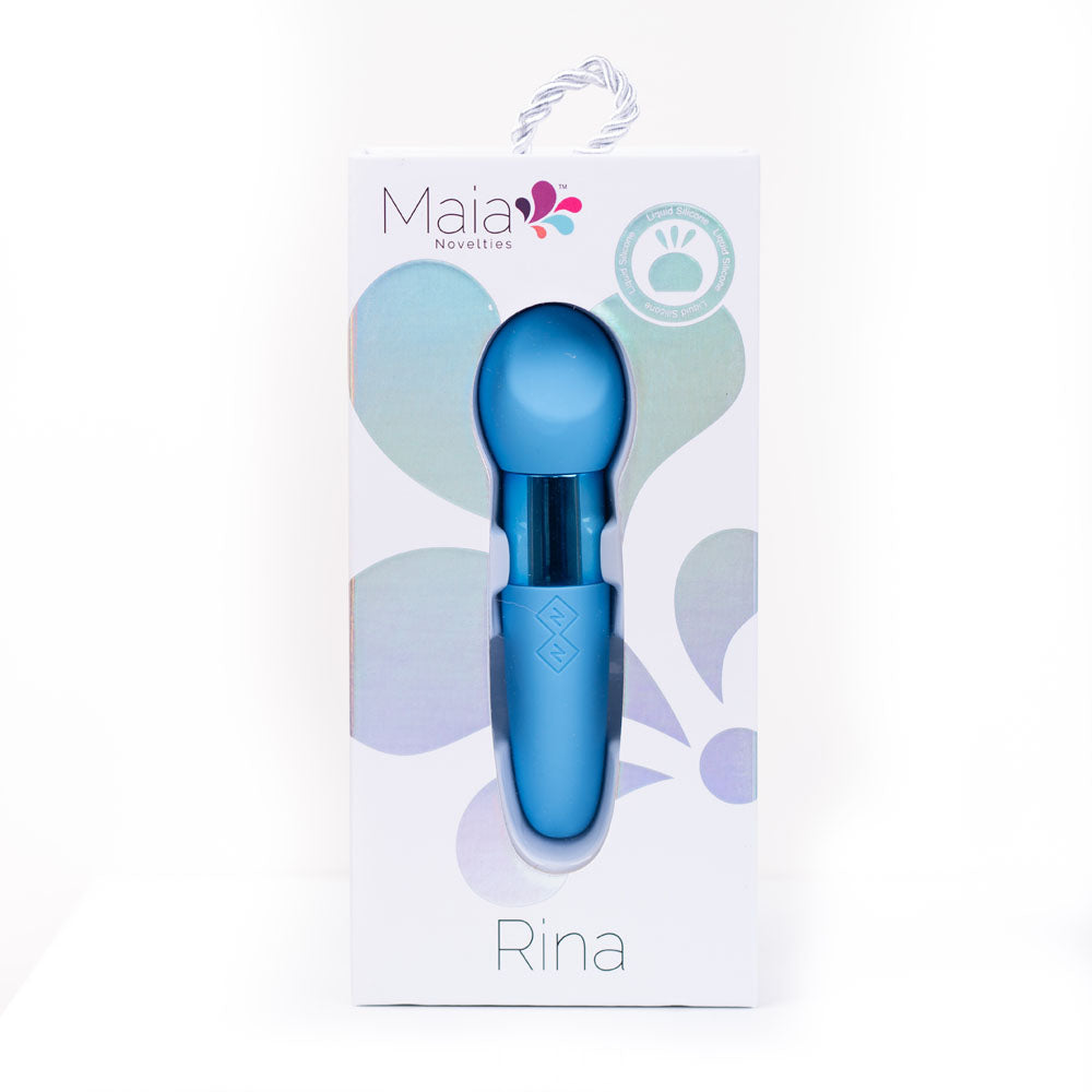 Maia RINA - Blue - Blue 13.3 cm USB Rechargeable Vibrator-MA23-03-B7