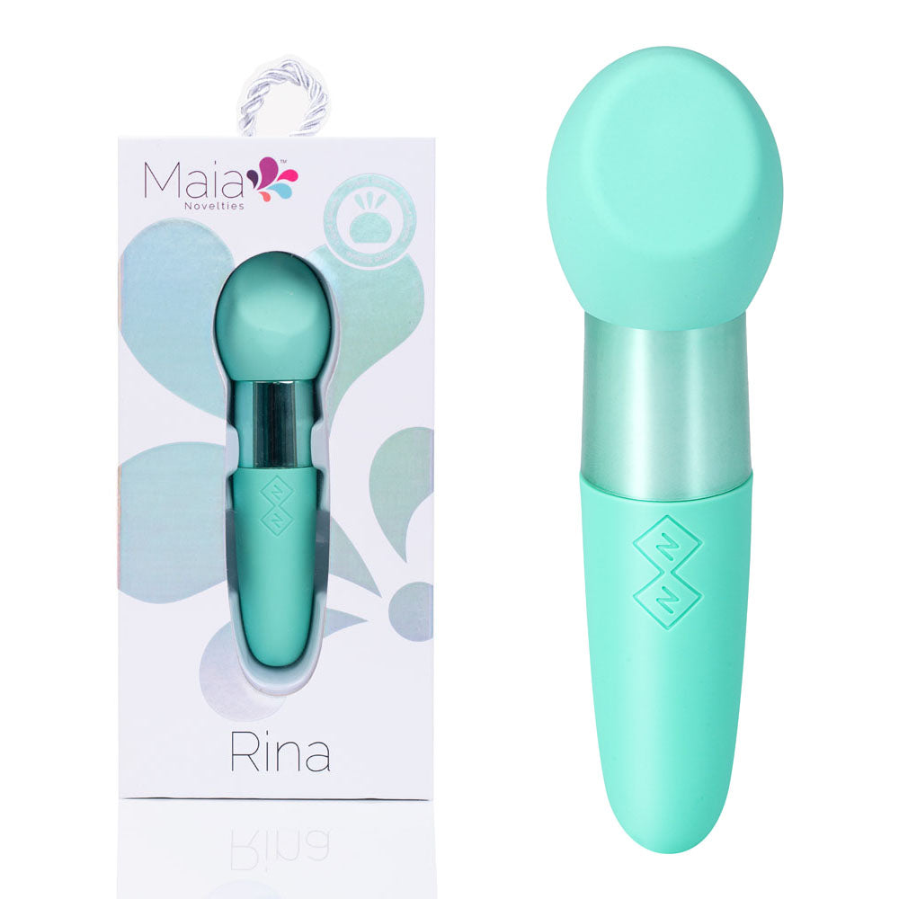 Maia RINA - Teal - Teal 13.3 cm USB Rechargeable Vibrator-MA23-03-G3