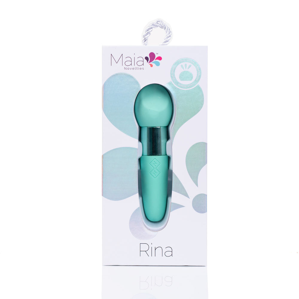 Maia RINA - Teal - Teal 13.3 cm USB Rechargeable Vibrator-MA23-03-G3