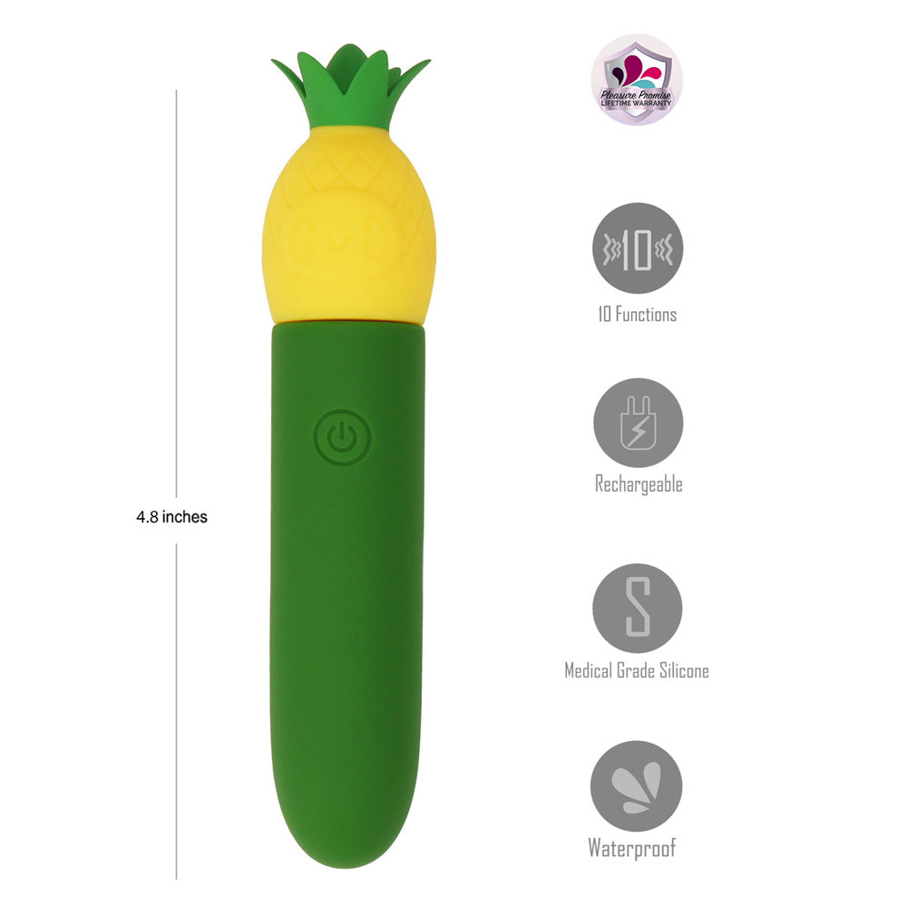 Maia PINA - Green/Yellow 11.1 cm USB Rechargeable Bullet - MA25-19