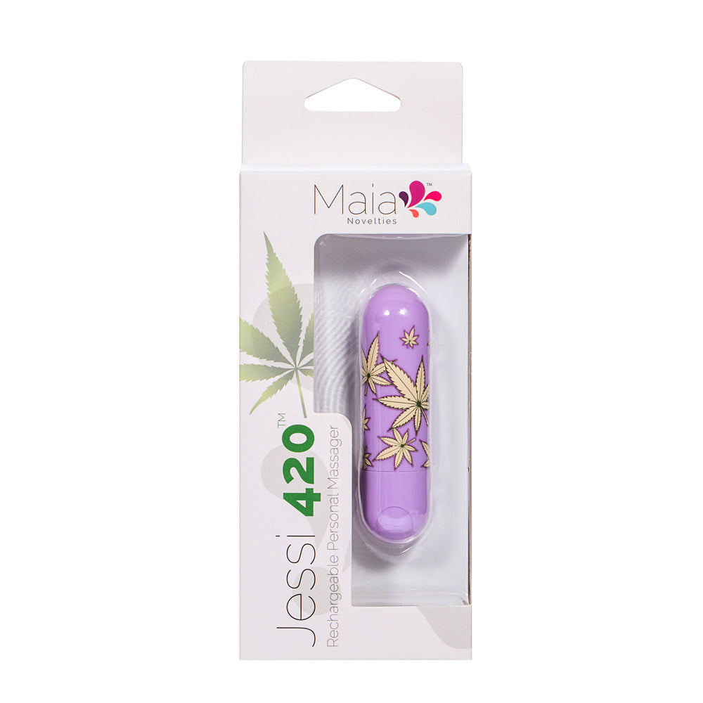 Maia Jessi 420 - Violet 7.6 cm USB Rechargeable Bullet-MA330-LF3