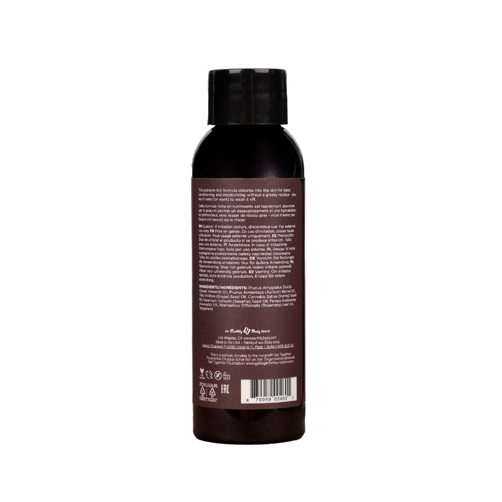 Hemp Seed Massage & Body Oil - Unscented - 59 ml Bottle-MAS208