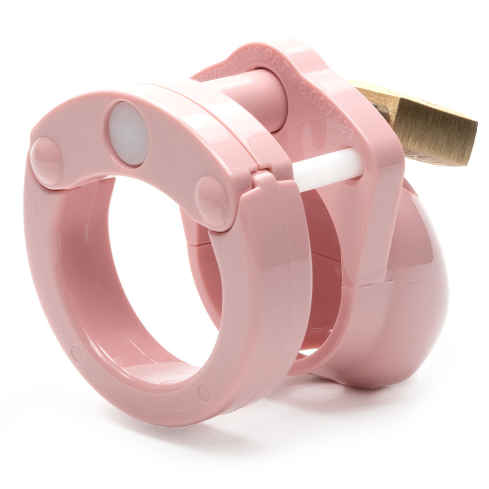 Mini-Me Black Chastity Cock Cage Kit - Pink - Pink 1.25 Inch Cock Cage Kit-MM-PNK