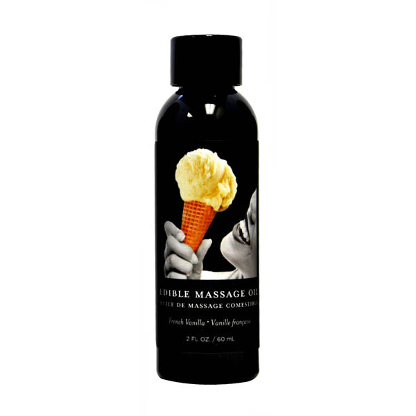 Edible Massage Oil - French Vanilla Flavoured - 59 ml Bottle-MSE202