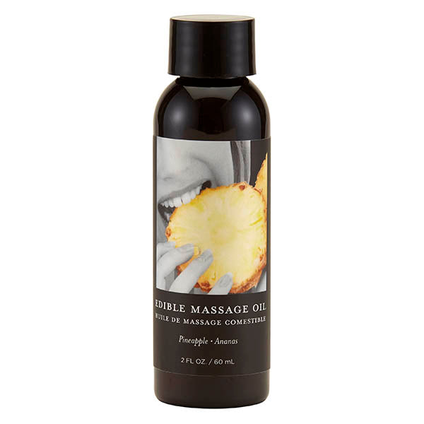 Edible Massage Oil - Pineapple - Pineapple Flavoured - 59 ml Bottle-MSE211