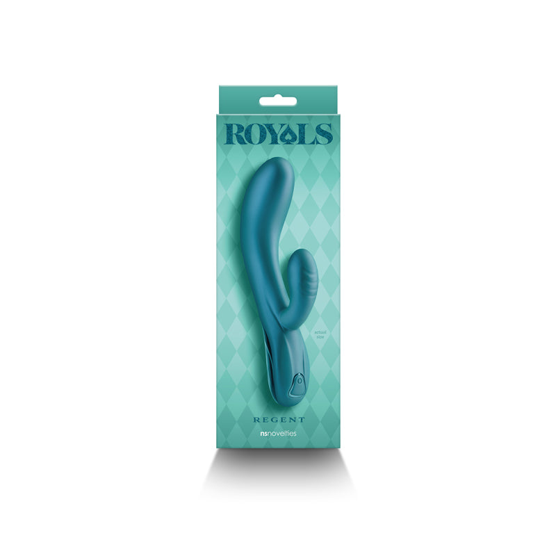 Royals - Regent - Metallic Green - Metallic Green 19.3 cm USB Rechargeable Rabbit Vibrator-NSN-0211-09