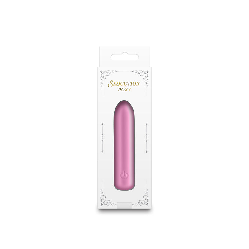 Seduction - Roxy - Metallic Pink - Metallic Pink 9 cm USB Rechargeable Vibrating Bullet-NSN-0235-14