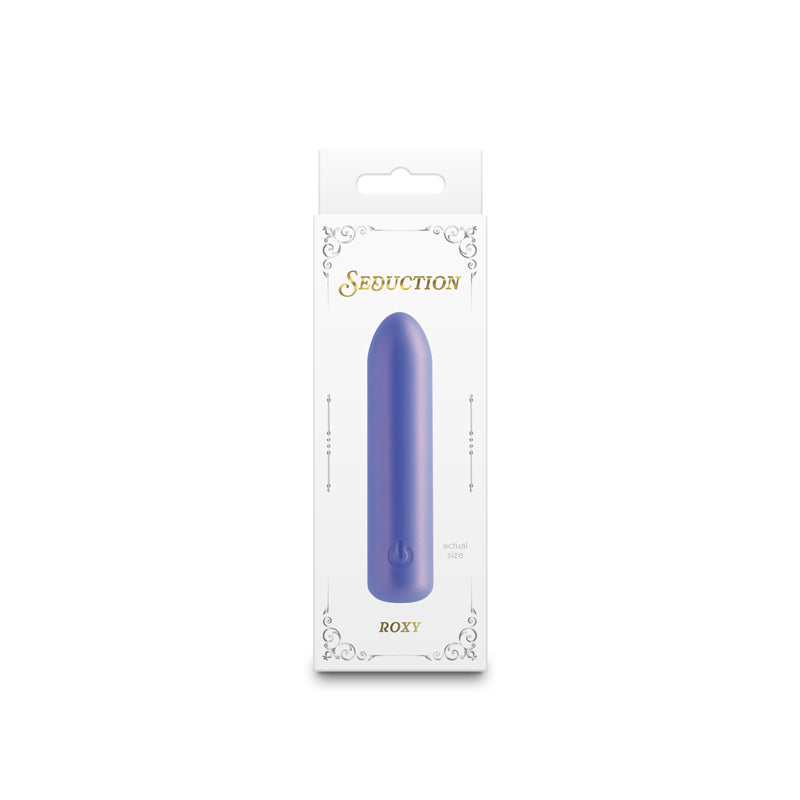 Seduction - Roxy - Metallic Blue - Metallic Blue 9 cm USB Rechargeable Vibrating Bullet-NSN-0235-17