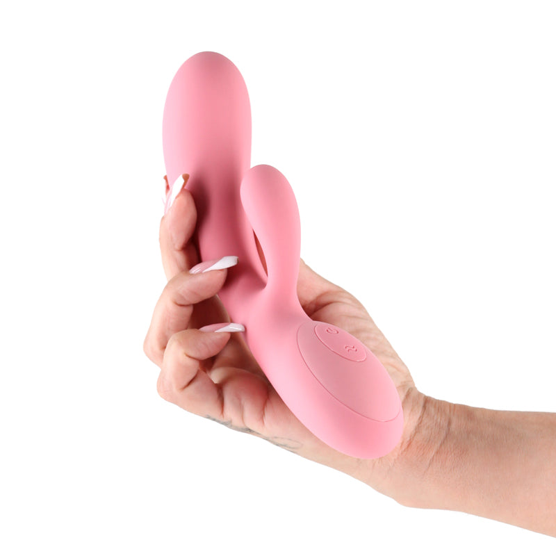 Lust-n-Dreams - Samba - Coral - Pink 19.4 cm USB Rechargeable Rabbit Vibrator-NSN-0245-34