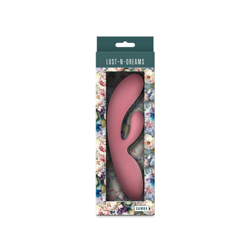 Lust-n-Dreams - Samba - Coral - Pink 19.4 cm USB Rechargeable Rabbit Vibrator-NSN-0245-34