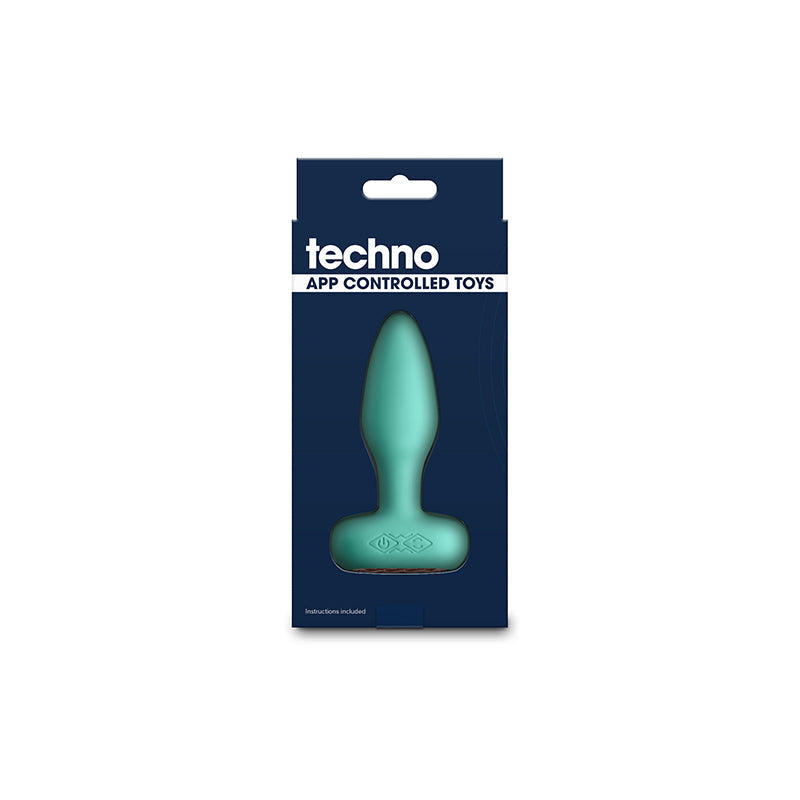 Techno - Prism - Teal 10.9 cm USB Rechargeable Butt Plug with App Control-NSN-0287-08