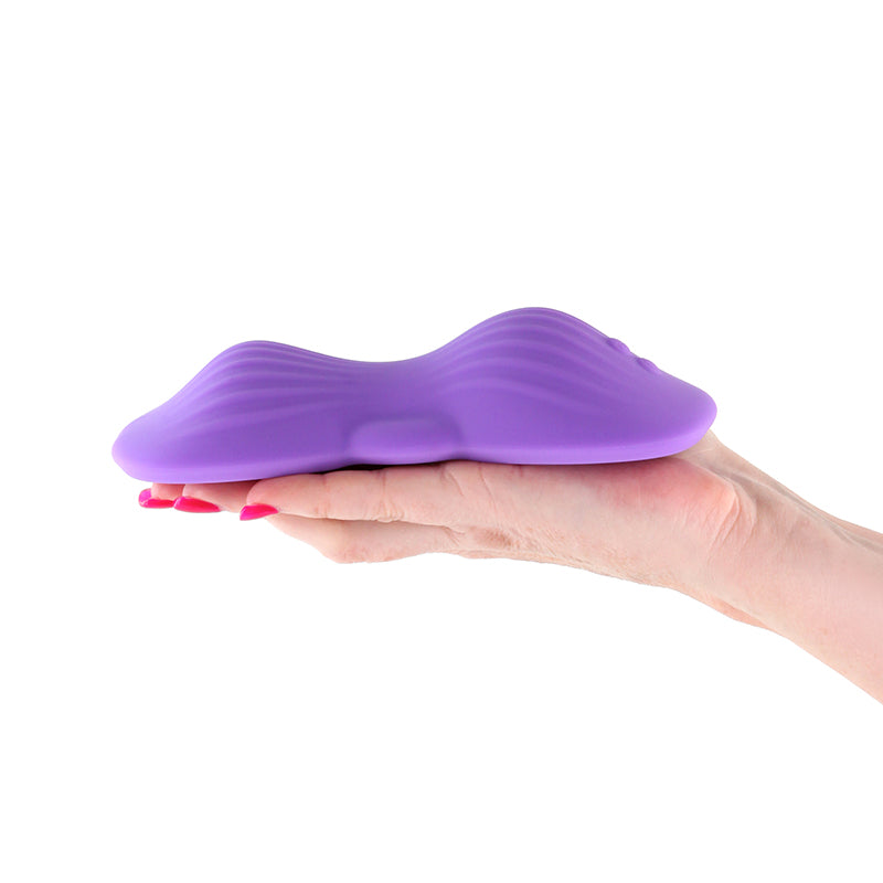 Techno - Trap - Purple - Purple USB Rechargeable Vibrating Grind Pad with App Control-NSN-0287-45