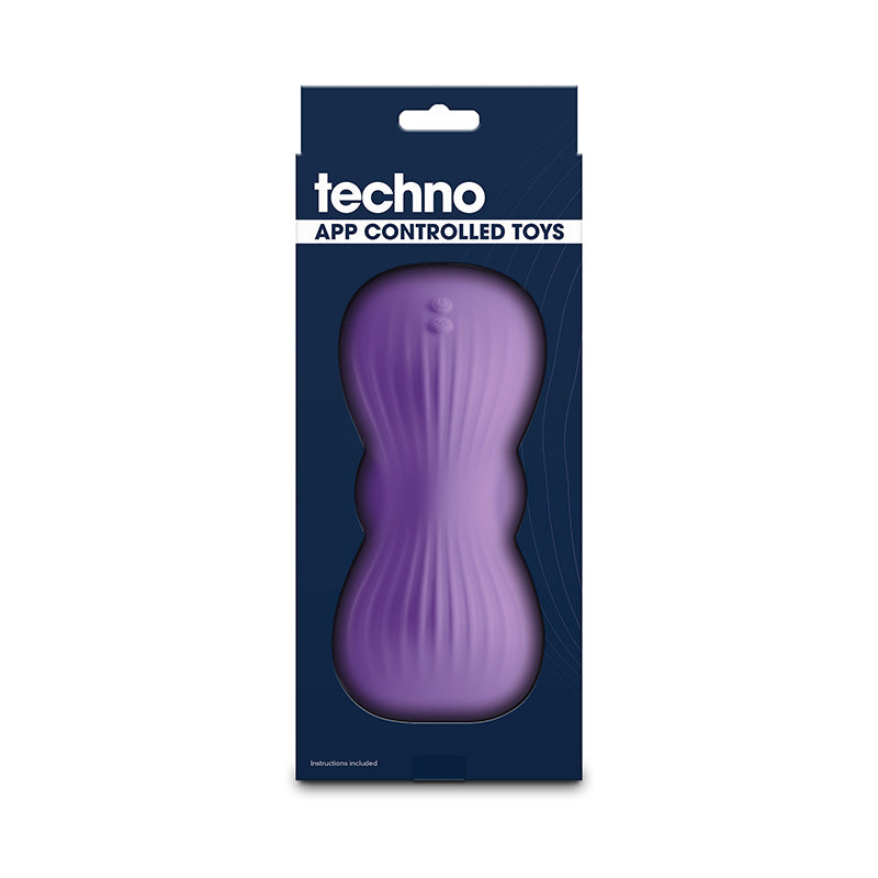 Techno - Trap - Purple - Purple USB Rechargeable Vibrating Grind Pad with App Control