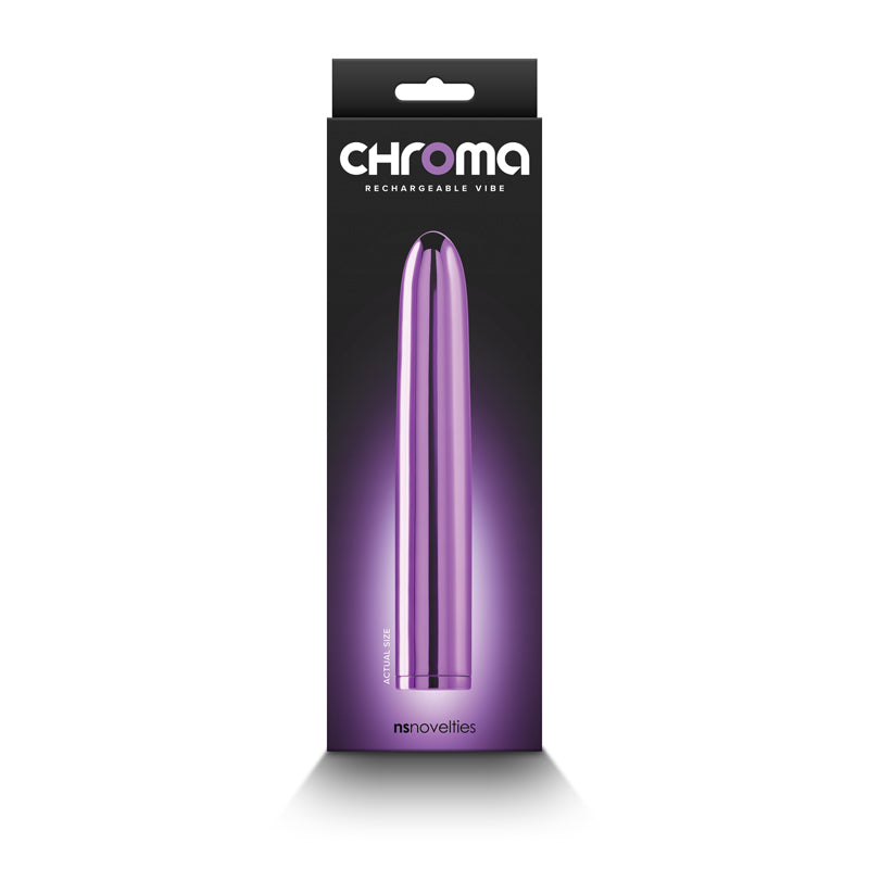 Chroma - Purple - Metallic Purple 17 cm USB Rechargeable Vibrator-NSN-0305-15