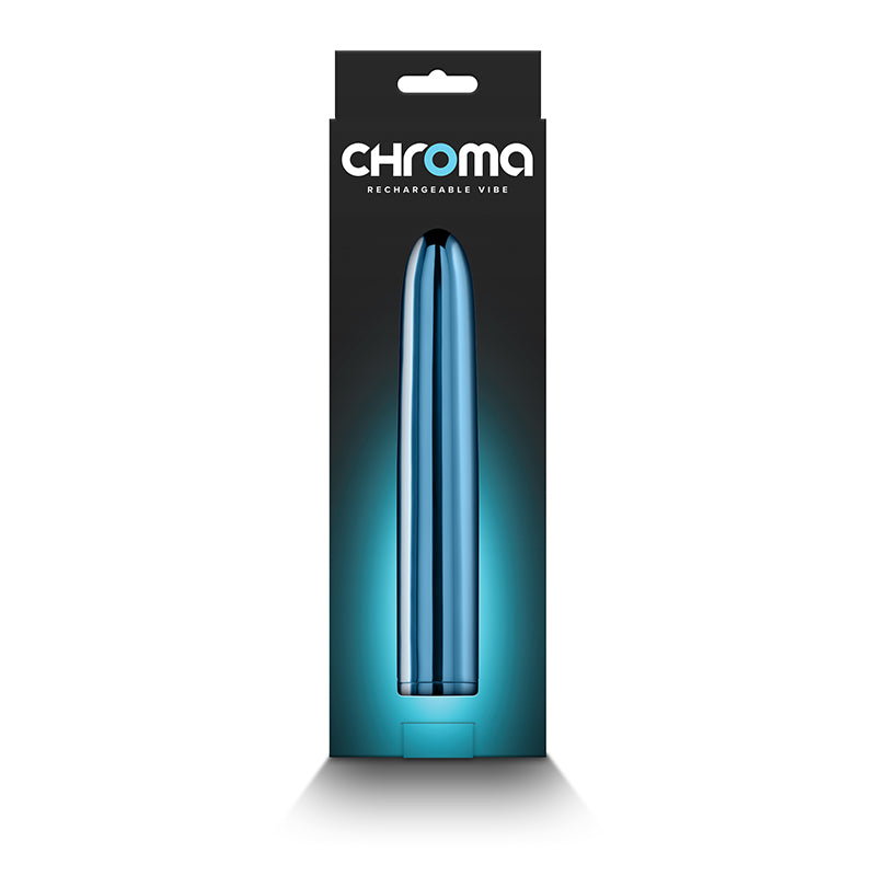 Chroma - Teal - Metallic Teal 17 cm USB Rechargeable Vibrator-NSN-0305-17