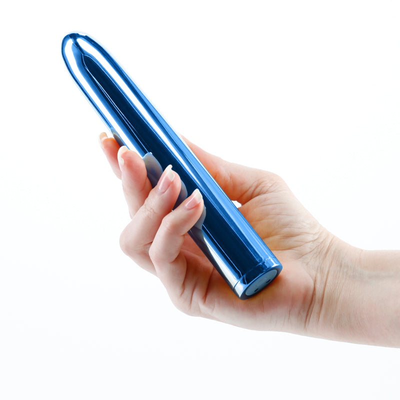 Chroma - Blue - Metallic Blue 17 cm USB Rechargeable Vibrator-NSN-0305-18