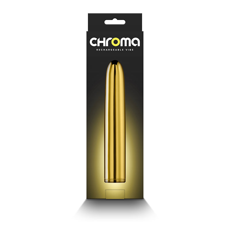 Chroma - Gold - Gold 17 cm USB Rechargeable Vibrator-NSN-0305-19