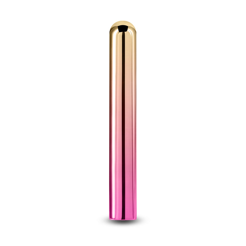 Chroma Sunrise - Large - Metallic Pink/Gold 13.8 cm USB Rechargeable Vibrator-NSN-0305-40