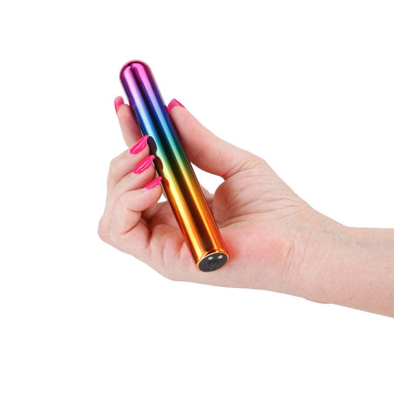 Chroma Rainbow - Large - Metallic Rainbow 13.8 cm USB Rechargeable Vibrator-NSN-0305-70