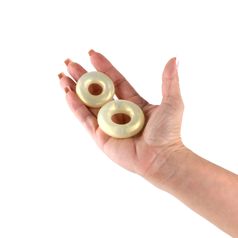 Fantasia - Double Stack - Amber - Amber Cock Rings - Set of 2 Sizes-NSN-0384-41
