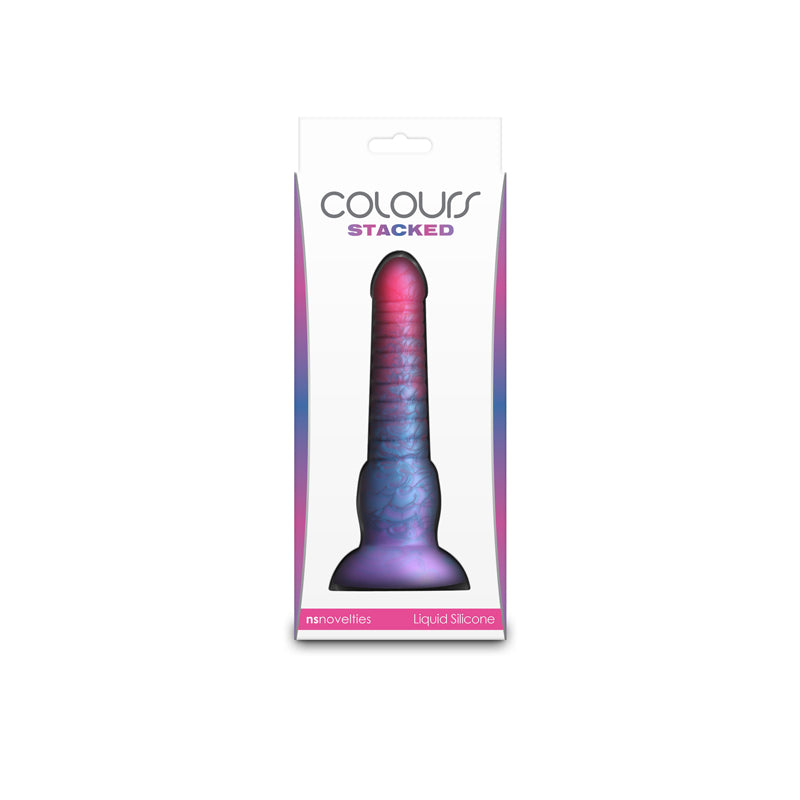 Colours Stacked - 6 Dildo - Pink/Blue - Pink/Blue 16 cm Fantasy Dildo-NSN-0412-02