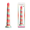 Colours Stacked - 12 Dildo - Red/Gold - Red/Gold 30.6 cm Fantasy Dildo-NSN-0412-21
