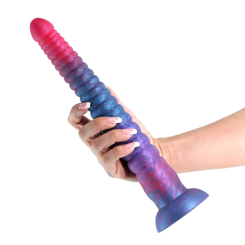Colours Stacked - 12 Dildo - Pink/Blue - Pink/Blue 30.6 cm Fantasy Dildo-NSN-0412-22