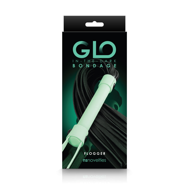 GLO Bondage Flogger - Glow In Dark Whip-NSN-0497-88