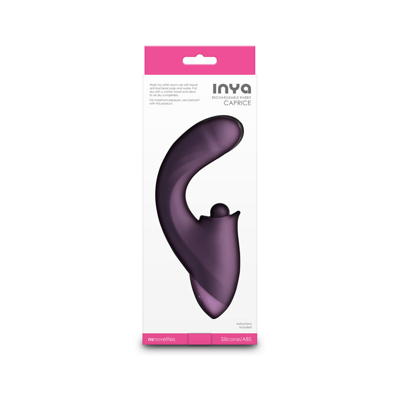 INYA Caprice - Purple - Purple 17.7 cm USB Rechargeable Vibrator with Clitoral Thumper-NSN-0552-35