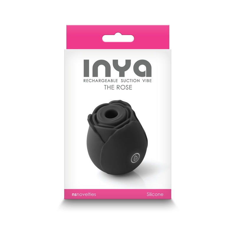 INYA The Rose - Black - Black Clitoral Air Pulsation Stimulator-NSN-0554-63