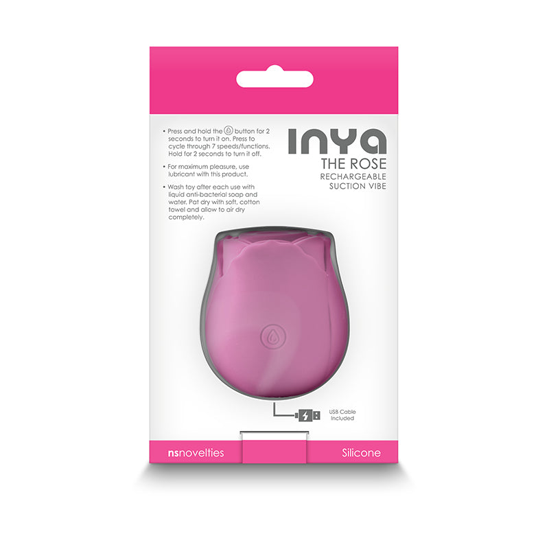 INYA The Rose - Pink - Pink Clitoral Air Pulsation Stimulator-NSN-0554-64