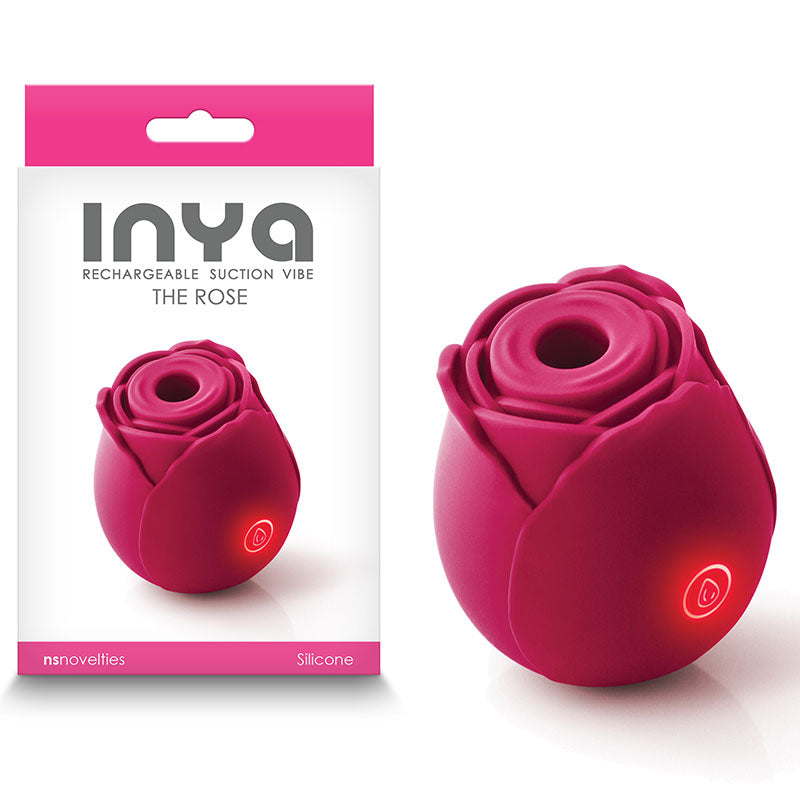 INYA The Rose - Red - Red Clitoral Air Pulsation Stimulator-NSN-0554-66