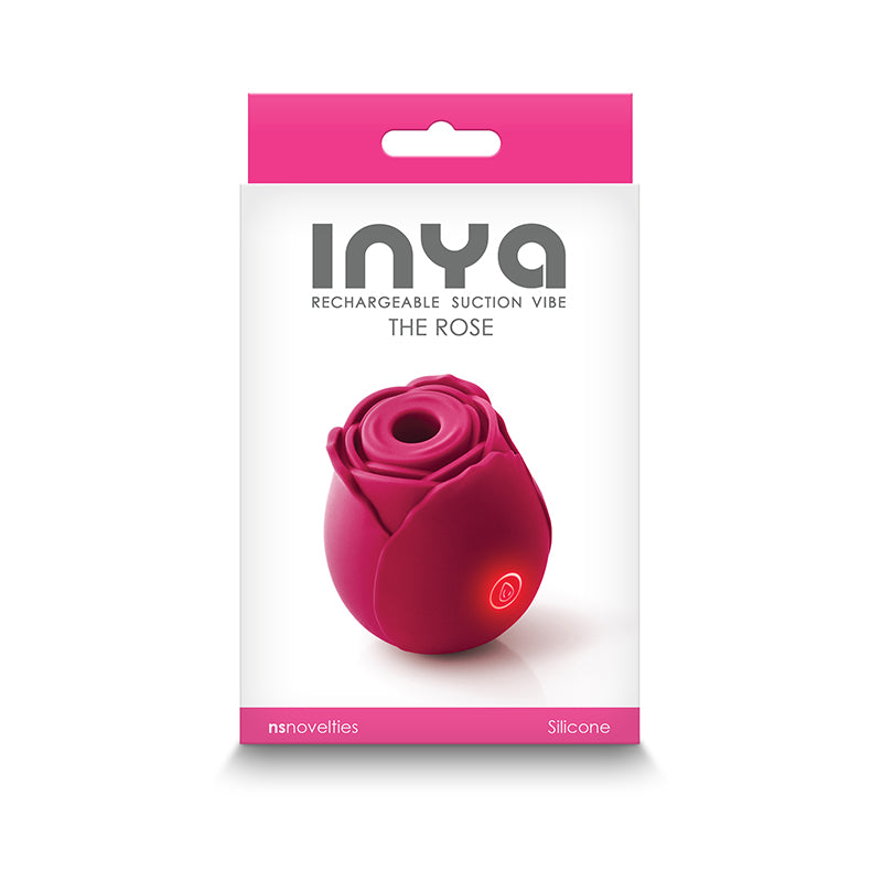 INYA The Rose - Red - Red Clitoral Air Pulsation Stimulator-NSN-0554-66