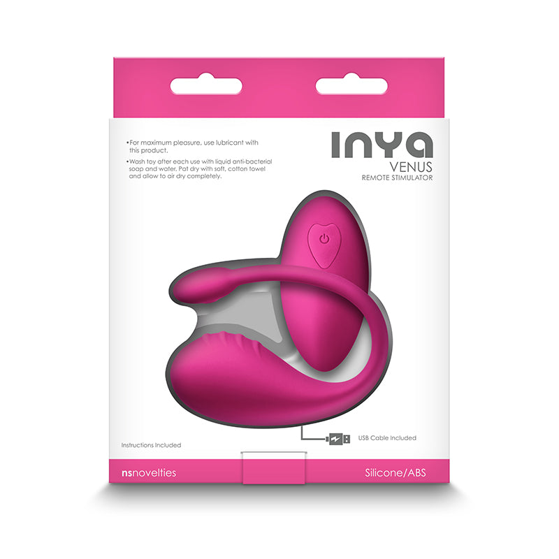 INYA Venus - Pink - Pink USB Rechargeable Stimulator with Remote-NSN-0557-44