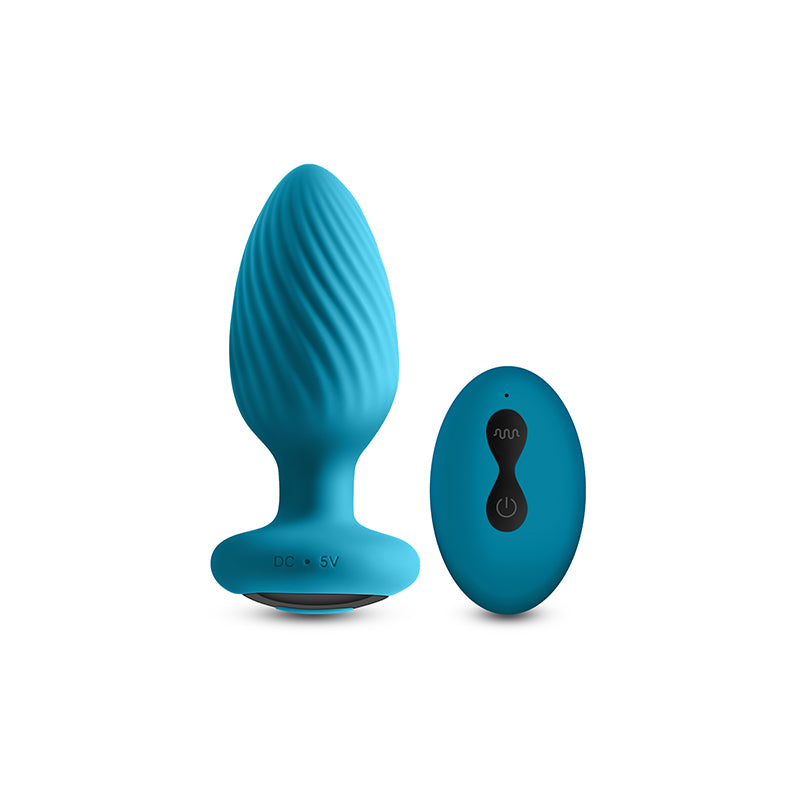 INYA Alpine 2.0 - Teal - Teal 10.7 cm USB Rechargeable Butt Plug with Wireless Remote