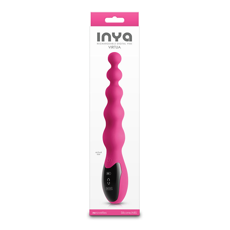 INYA Virtua - Pink - Pink 23.9 cm USB Rechargeable Beaded Vibrator-NSN-0560-14