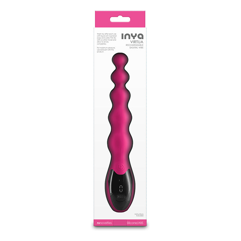 INYA Virtua - Pink - Pink 23.9 cm USB Rechargeable Beaded Vibrator-NSN-0560-14