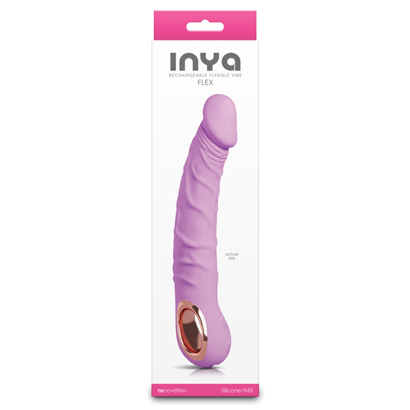 INYA Flex - Bubblegum - Bubblegum 22 cm USB Rechargeable Vibrator-NSN-0562-14