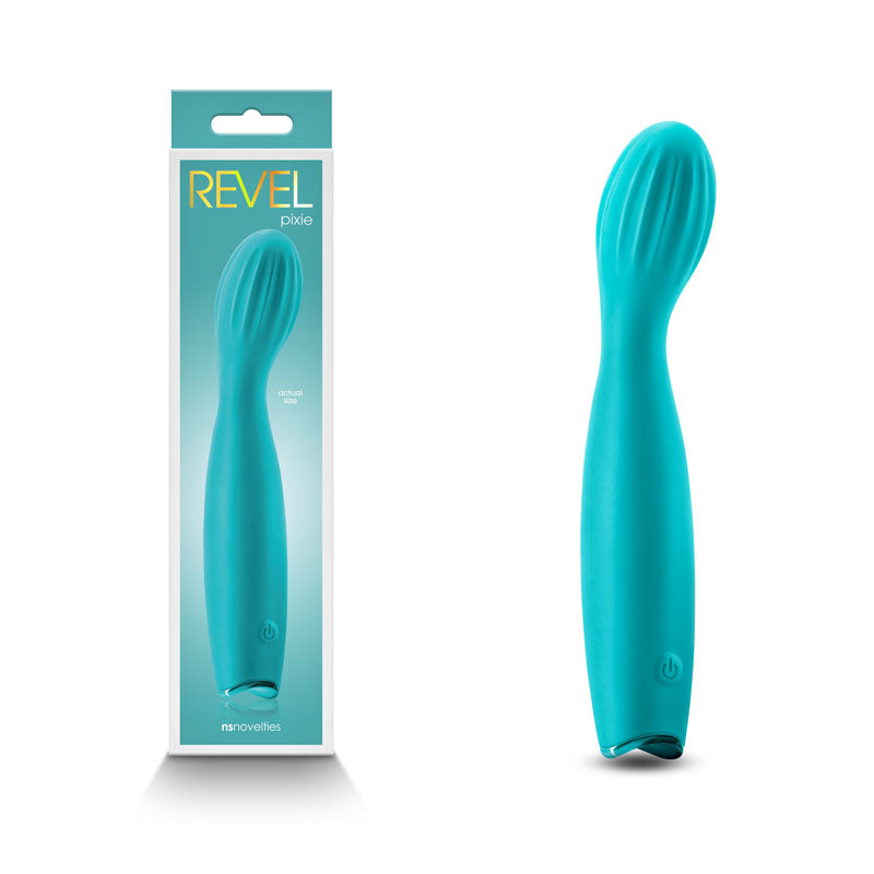 Revel Pixie - Teal - Teal 17.3 cm USB Rechargeable Vibrator-NSN-0675-27