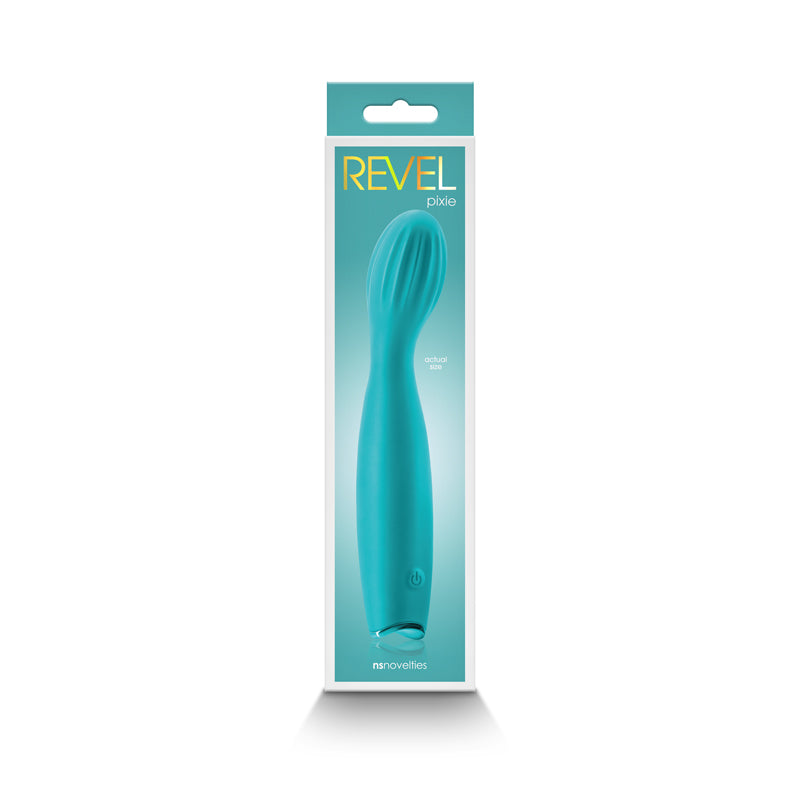 Revel Pixie - Teal - Teal 17.3 cm USB Rechargeable Vibrator-NSN-0675-27