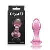 Crystal Gem - Pink - Pink 9 cm Glass Butt Plug-NSN-0718-14