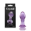 Crystal Gem - Purple - Purple 9 cm Glass Butt Plug-NSN-0718-15