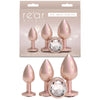 Rear Assets Trainer Kit - Iridescent Champagne - Iridescent Champagne Metallic Butt Plugs - Set of 3 Sizes-NSN-0960-06
