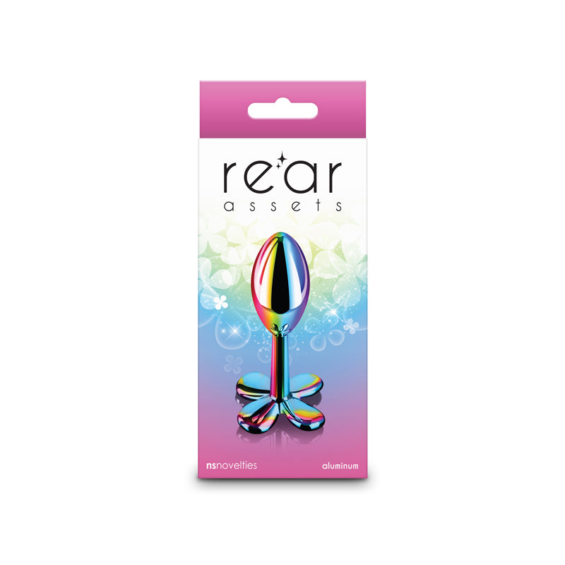 Rear Assets Clover - Multicolour - Multicoloured 9.2 cm Metallic Butt Plug-NSN-0967-09