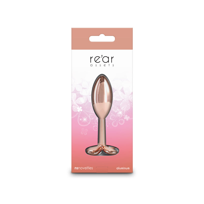 Rear Assets Clover - Rose Gold - Rose Gold 9.2 cm Metallic Butt Plug-NSN-0967-19